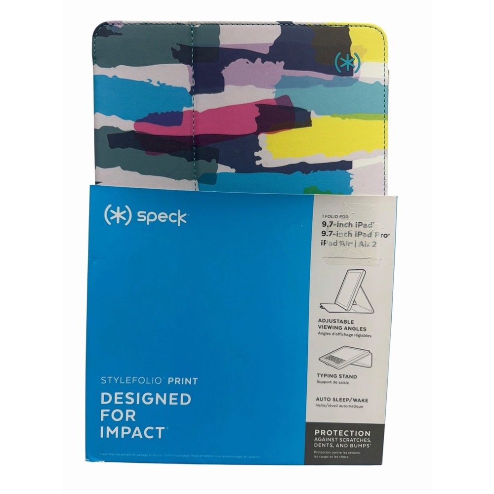 Speck StyleFolio Print Case for 9.7" iPad Air 2 iPad Pro iPad Blue Multi-Color